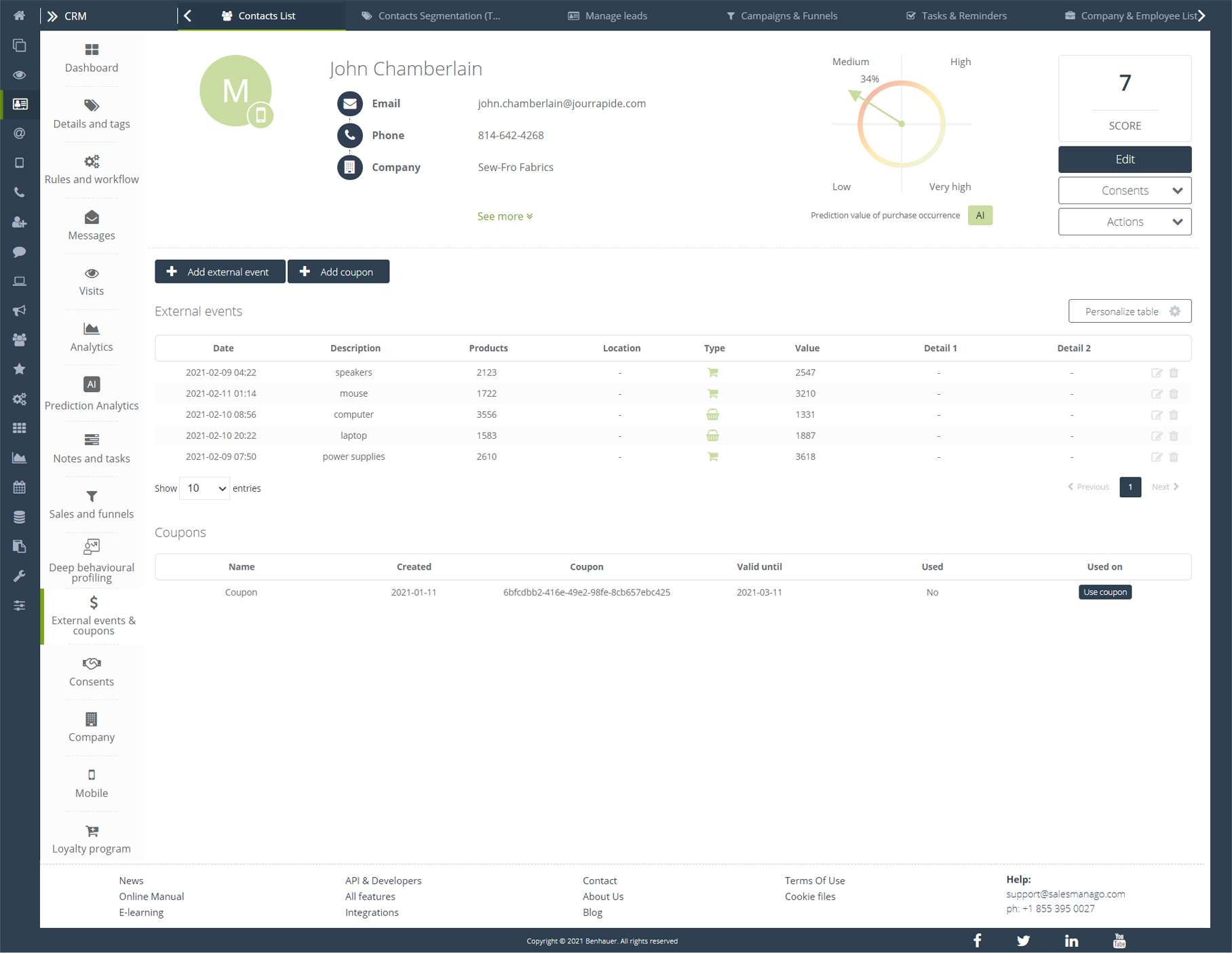 Customer Data Platform – SALESmanago – AI Customer Data Platform with Sns-Brigh10