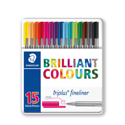 Retoladors Staedtler Triplus Fineliner 15 Unitats - 0,3 mm