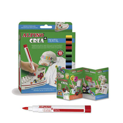 Retolador tèxtil Alpino Crea + 10 Colors