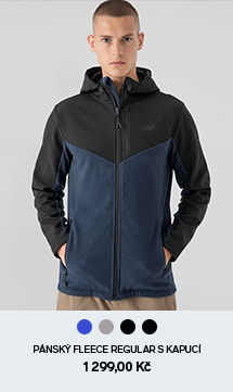 Pánský fleece regular s kapucí