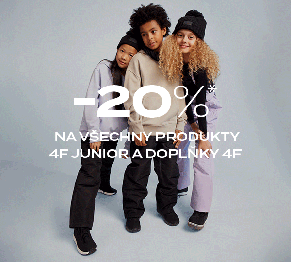 -20% zľava na všetky doplnky a produkty 4F Junior
